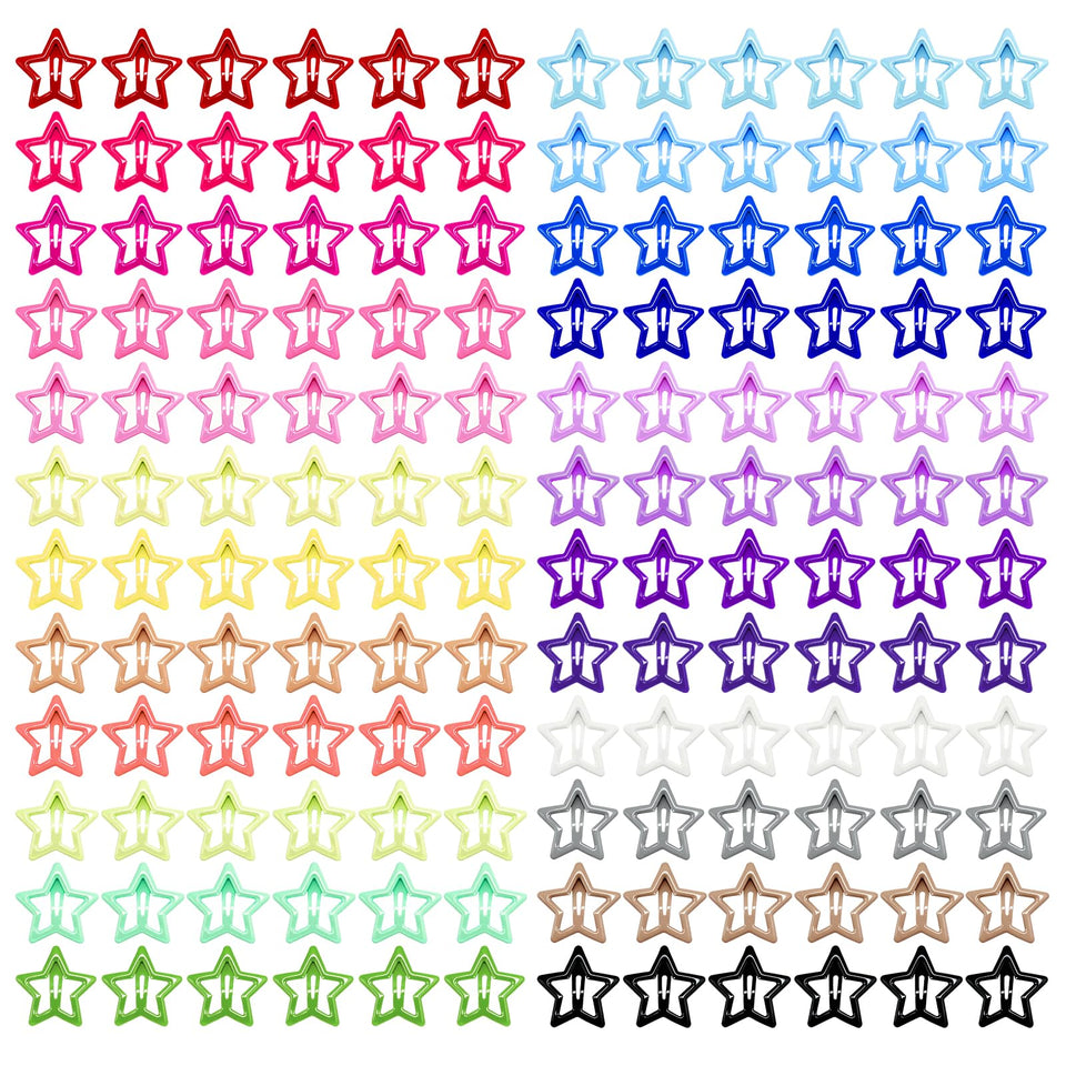 YLMUSU front packaging showing colorful star clips and clear case for easy access