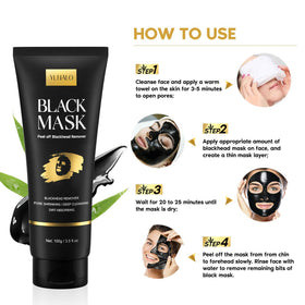 YLNALO mask peeling action demonstration, visible lift of surface impurities