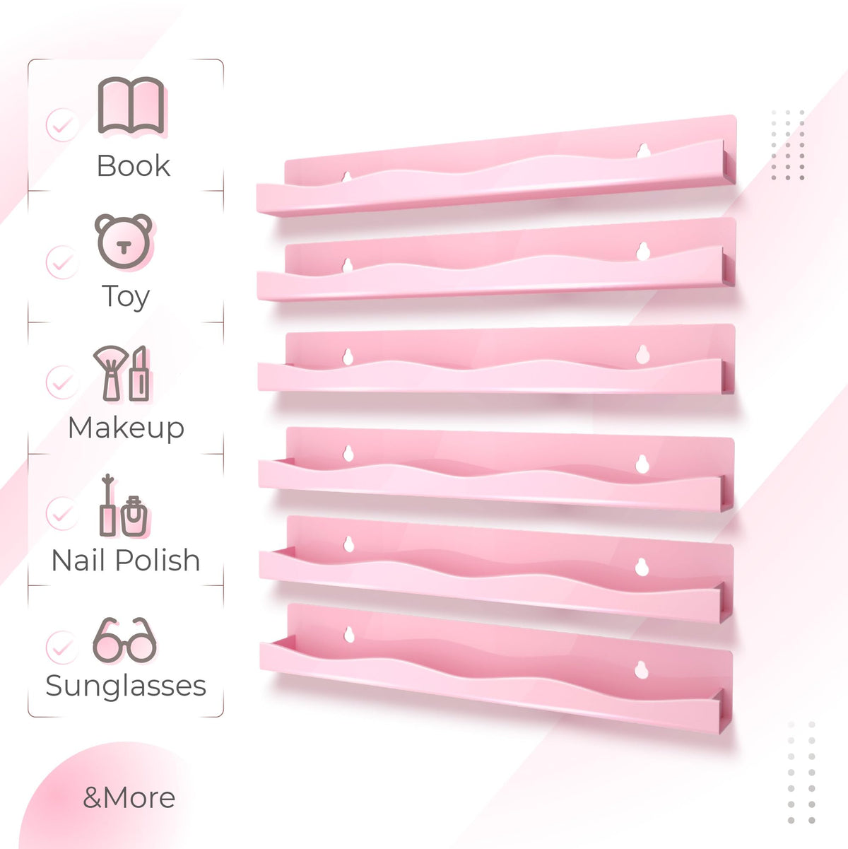 YMVV close-up of wavy edge detail highlighting elegant design and tidy storage