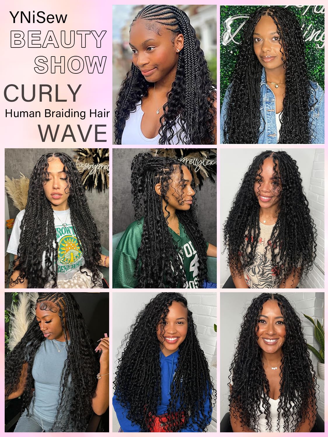 YNiSew styled boho braid look demonstrating natural movement and styling versatility benefit