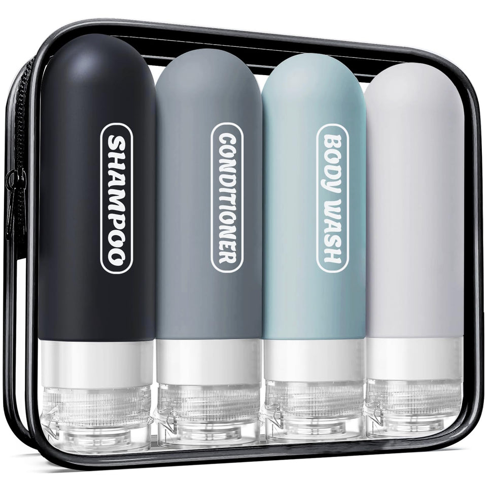 YNSHOUNA front packaging showing four bottles and clear bag for organized travel