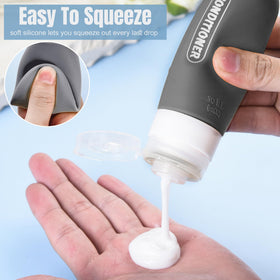 YNSHOUNA squeezable silicone texture enabling easy dispensing and zero waste