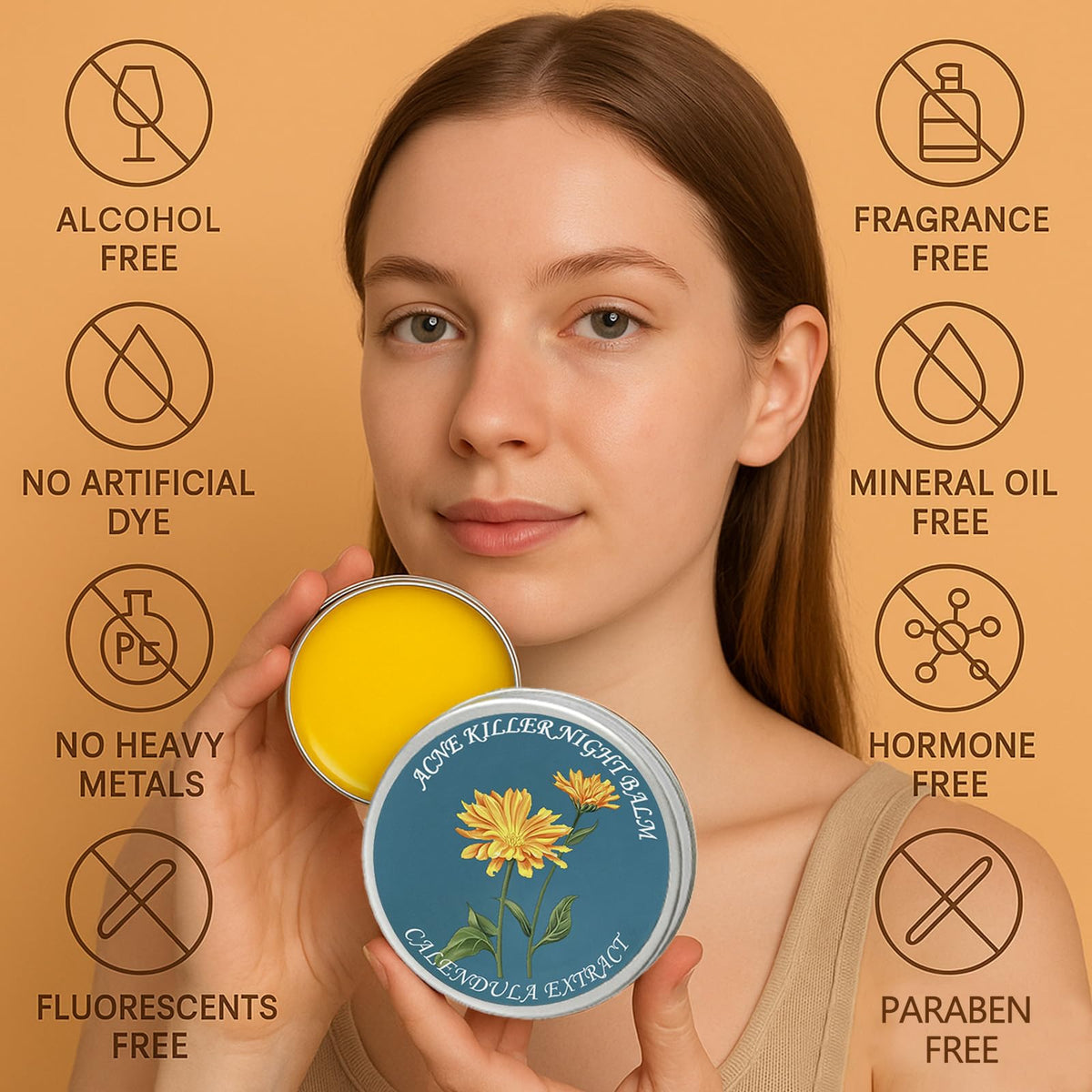 YOCMIPS label highlighting sea buckthorn and calendula botanical ingredients