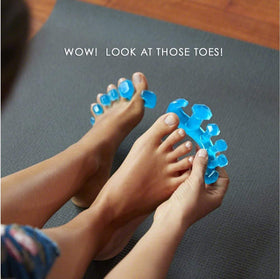 YogaToes GEMS in use on foot demonstrating toe separation for improved alignment