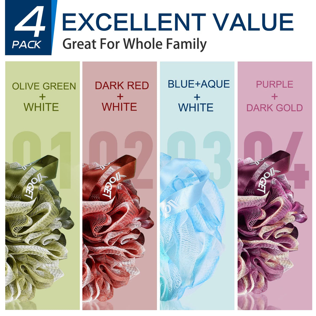YOGET producing rich foam with body wash for efficient cleansing