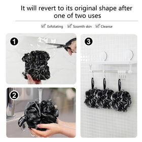 YOGET vacuum-sealed loofah pack demonstrating sanitary storage and freshness