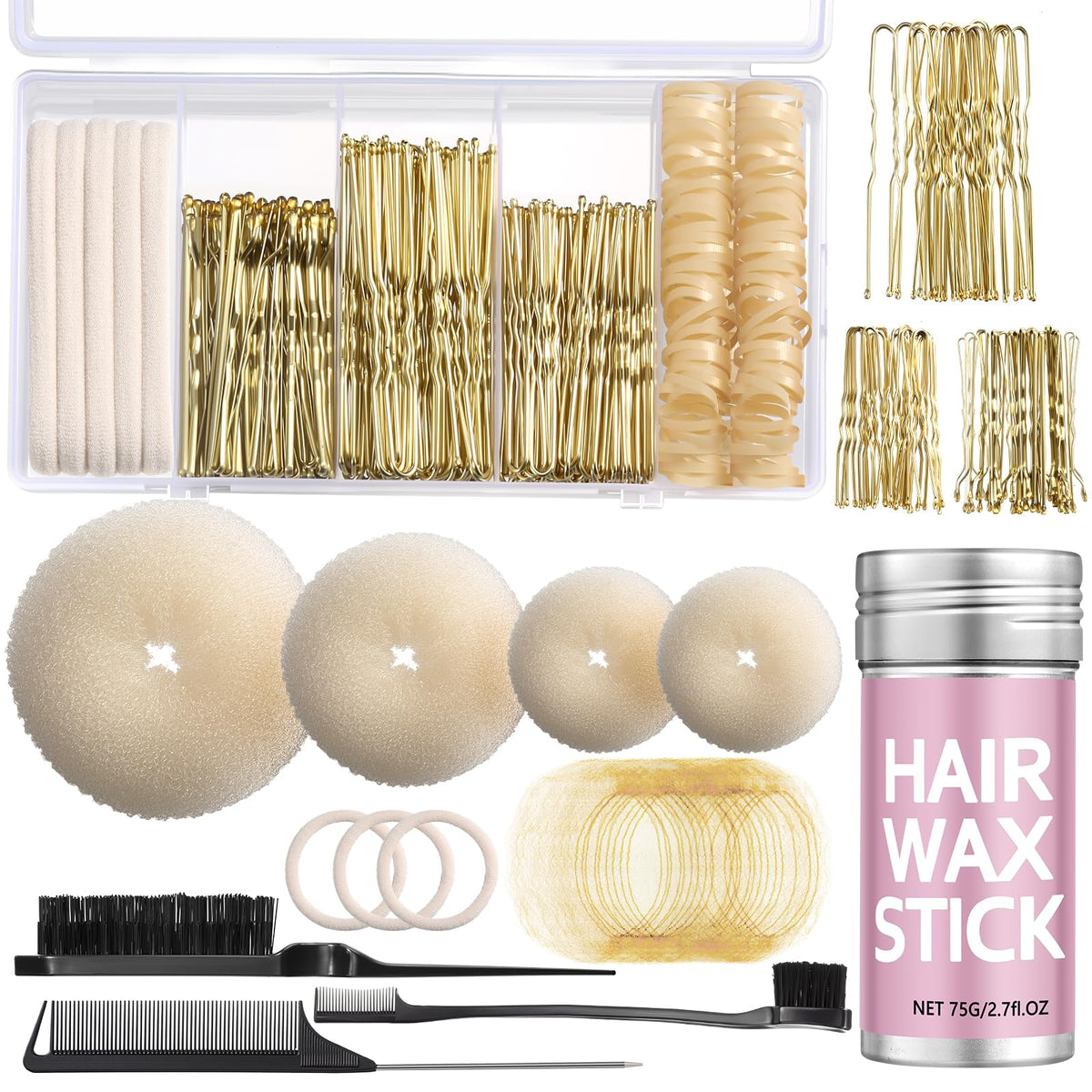 Yogode front packaging showing complete blonde bun maker kit for easy styling