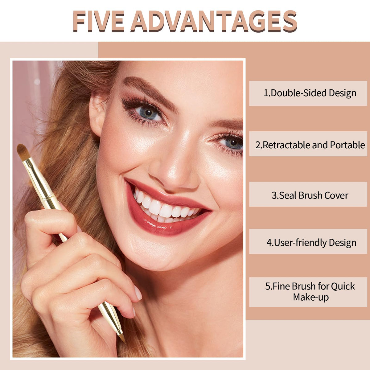 Yoizyfree brush applying lipstick for precise, even lip color