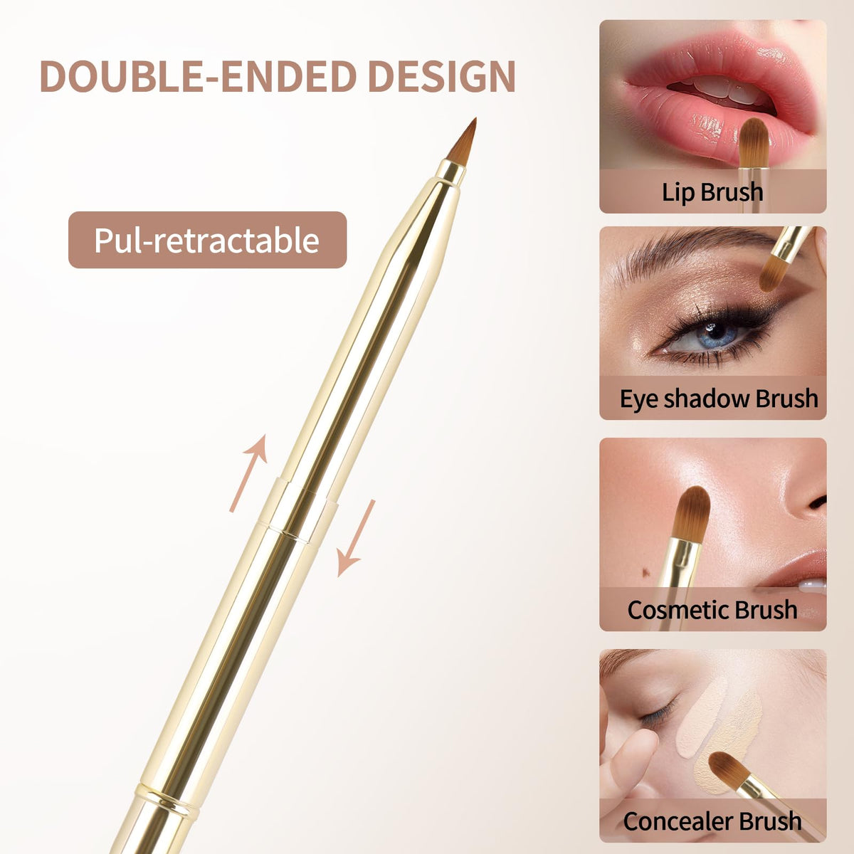 Yoizyfree three brushes held to show compact scale and portability