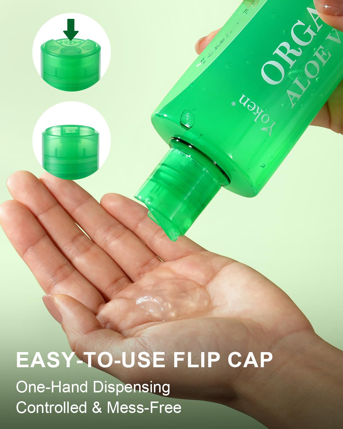 Yoken aloe placed in beach bag to show portability and summer essential use