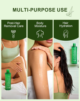 Yoken aloe skin before after view highlighting soothing effect and smoother appearance