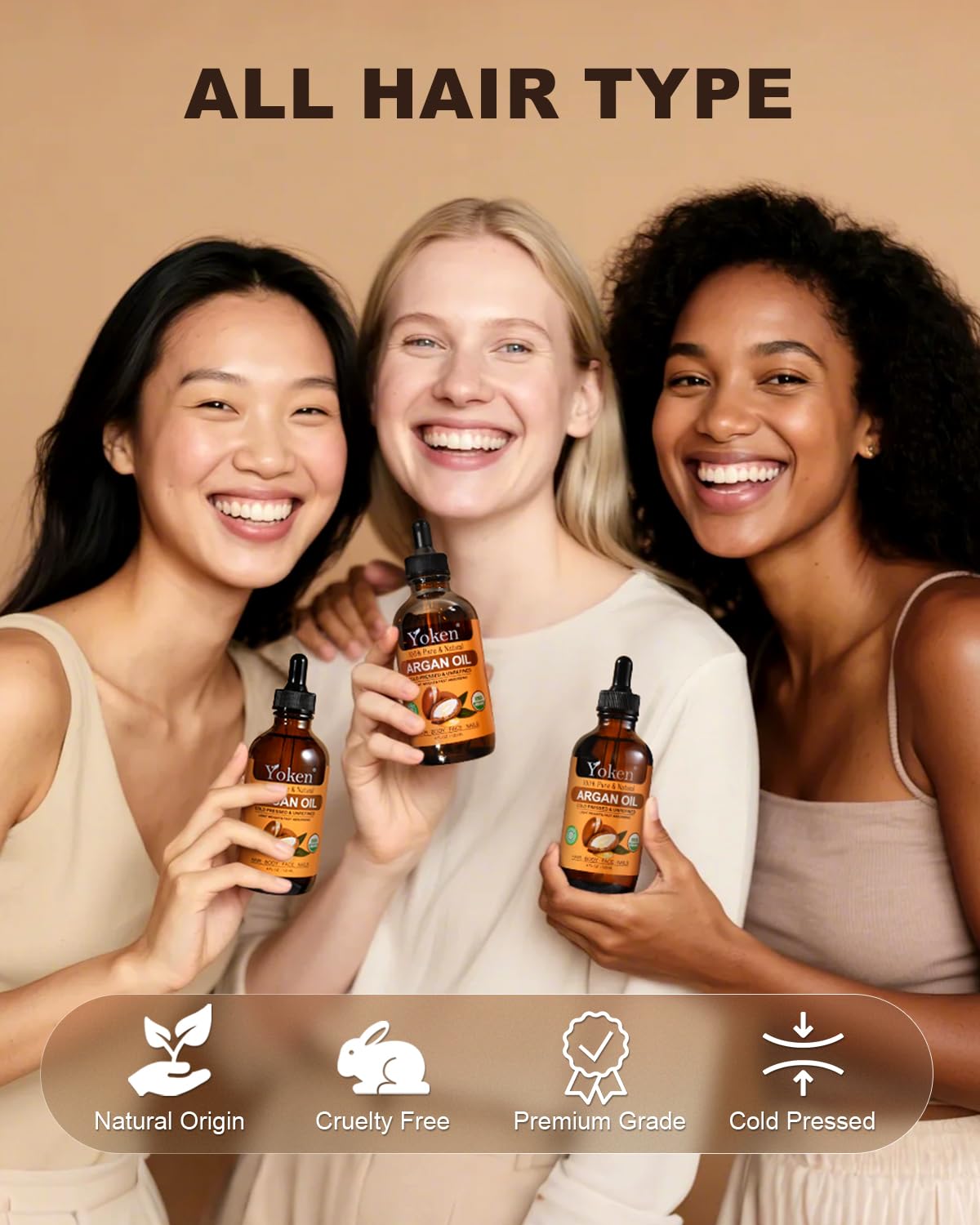 Yoken argan oil used on face at night for hydration and smoother skin