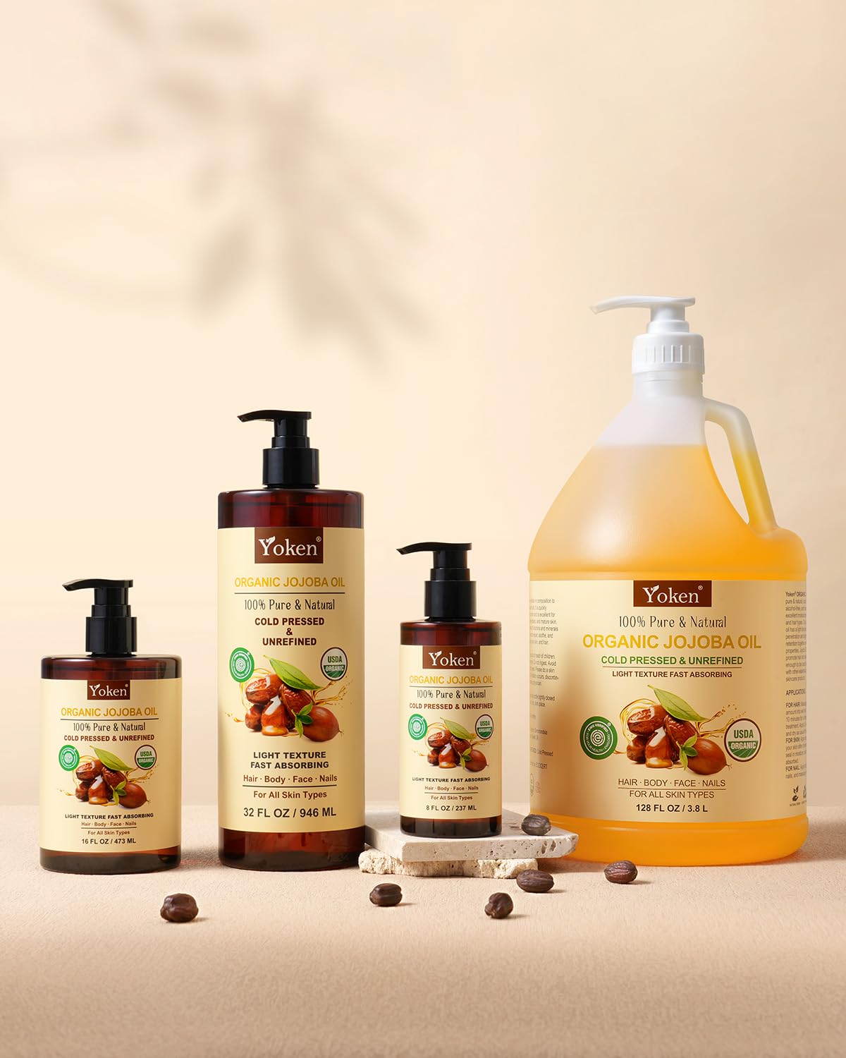 Yoken jojoba oil with DIY ingredients for homemade skincare recipes