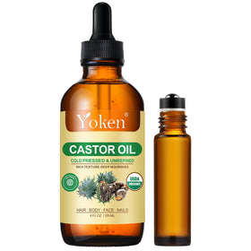 Yoken amber bottle front view showing organic packaging and protection