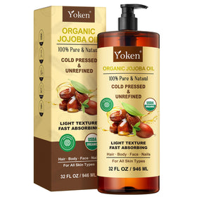 Yoken front packaging showing 32 fl oz bottle and label benefits