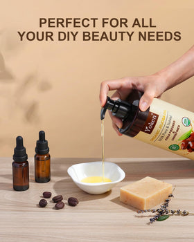 Yoken applying oil to hair ends to add shine and reduce frizz