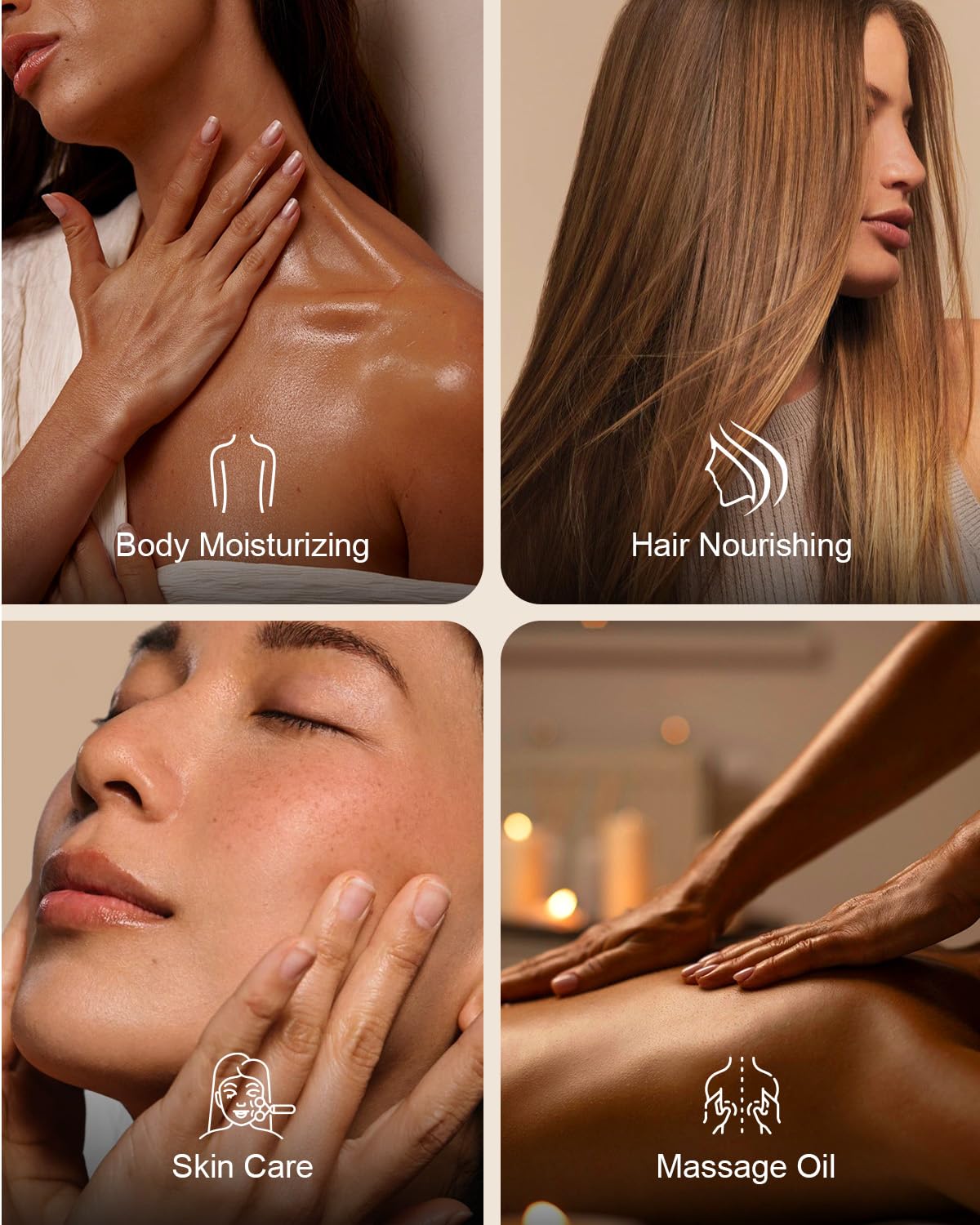 Yoken applied to hair ends demonstrating added shine and smoothness