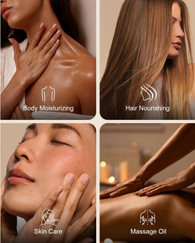Yoken applied to hair ends demonstrating added shine and smoothness