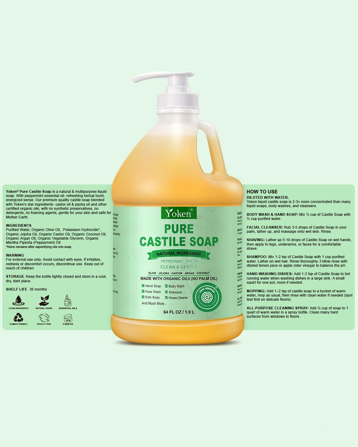Yoken ingredient label with EWG mark showing transparency benefit