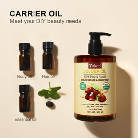 A few drops of Yoken oil on fingertip for face application and hydration