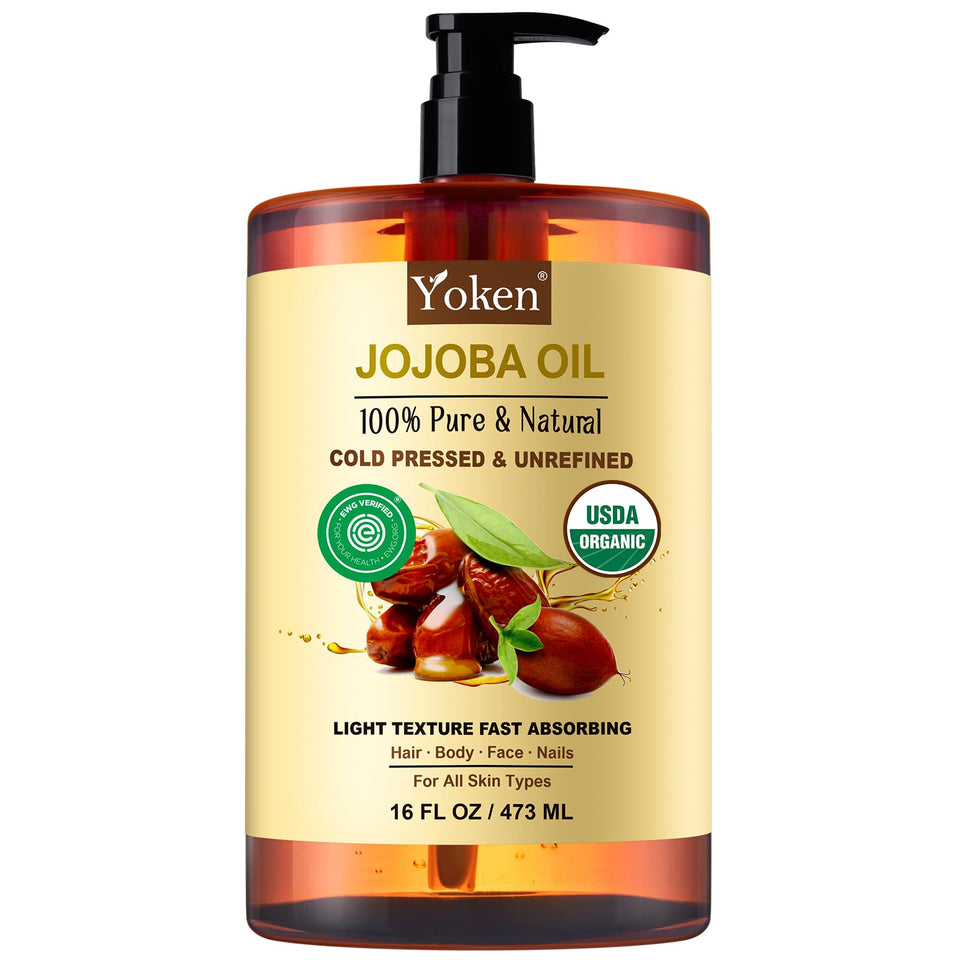 Yoken front packaging showing 16oz bottle and organic label, conveys trust