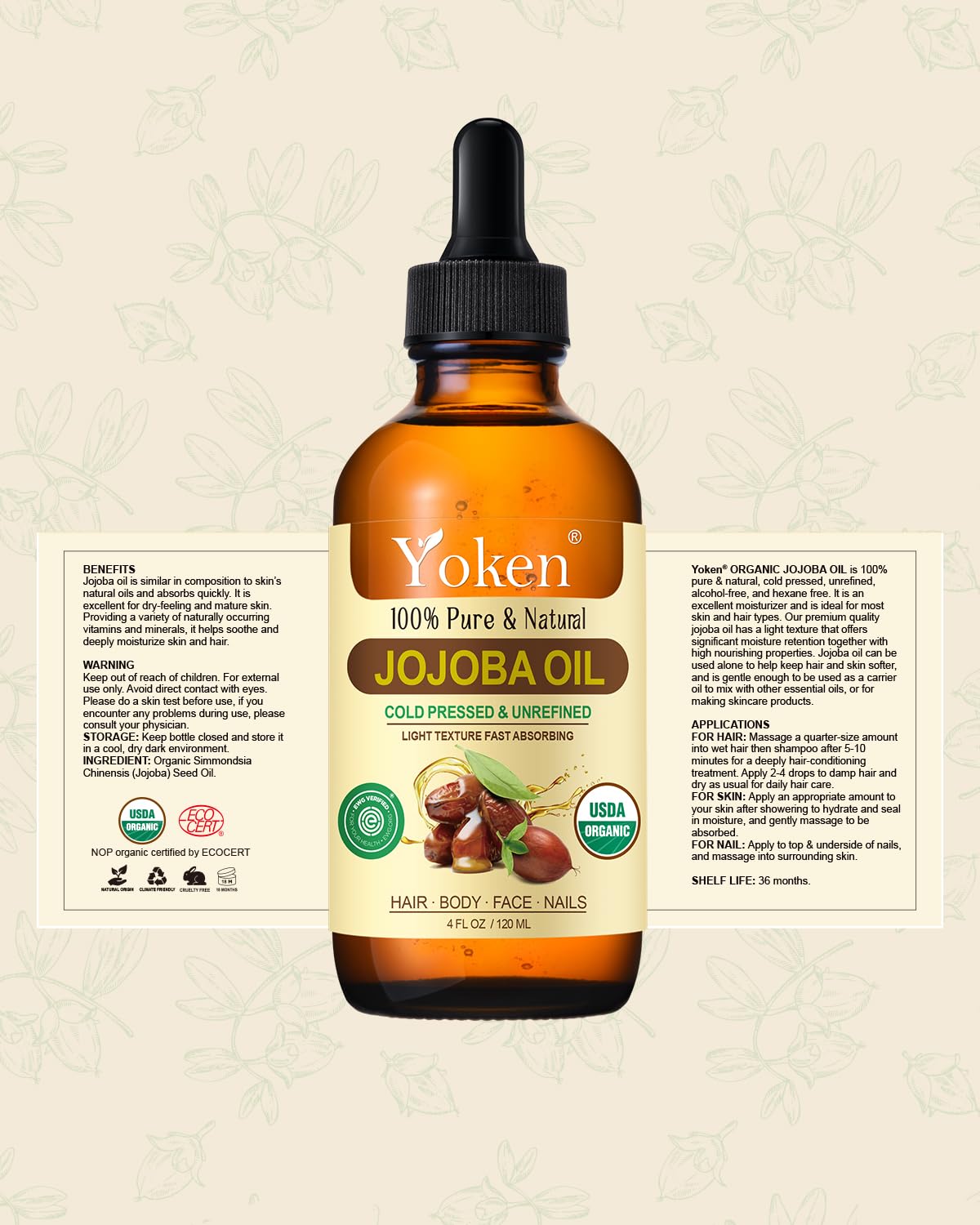 Yoken jojoba oil on bathroom vanity illustrating everyday natural skincare use