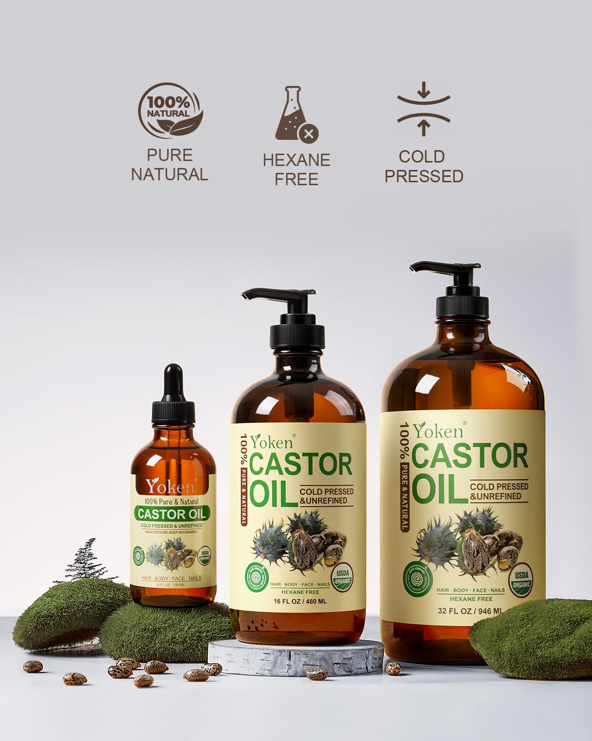 Yoken product label featuring USDA Organic and EWG Verified badges