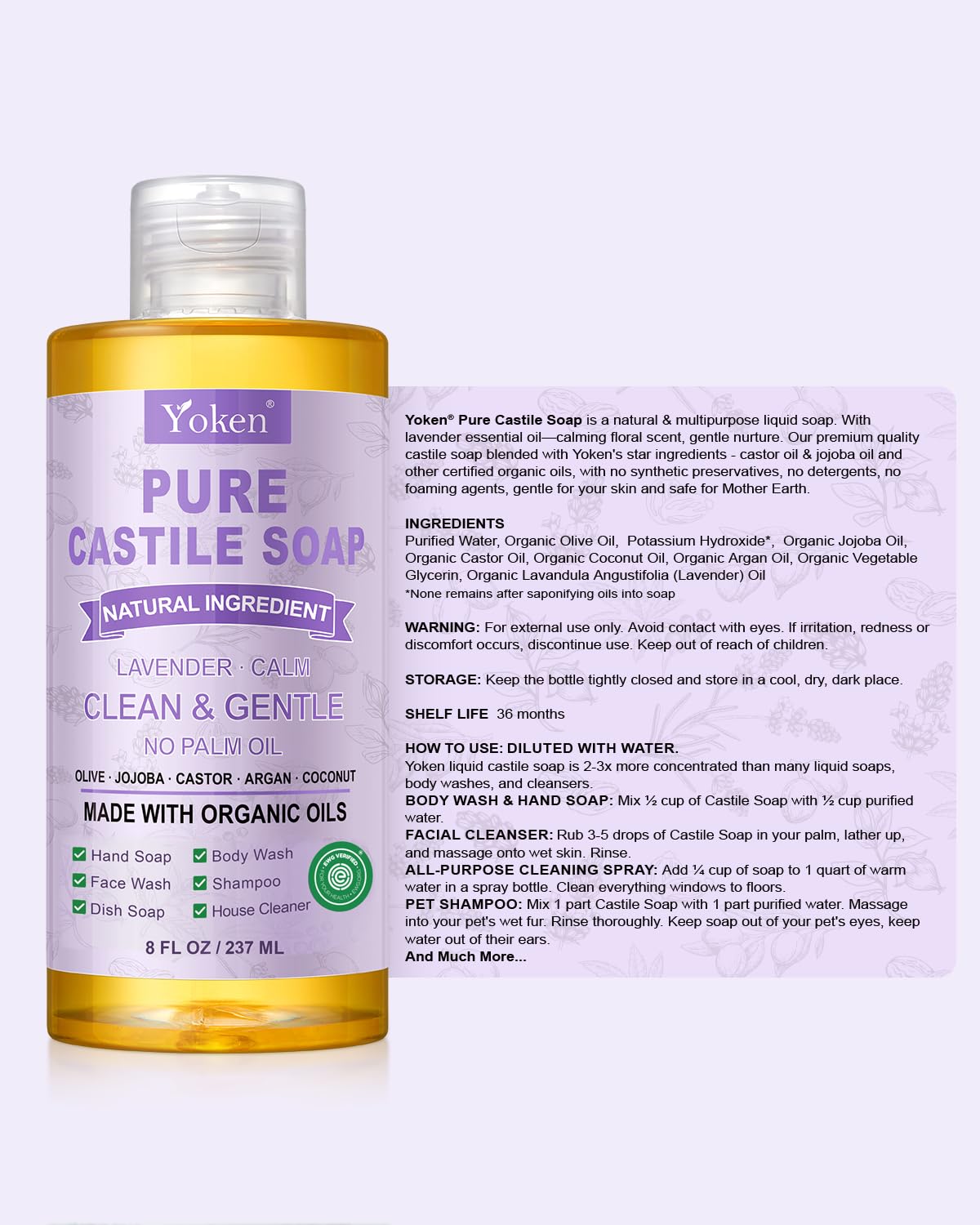 Yoken placed in bathroom setting showing soothing lavender and everyday care benefit