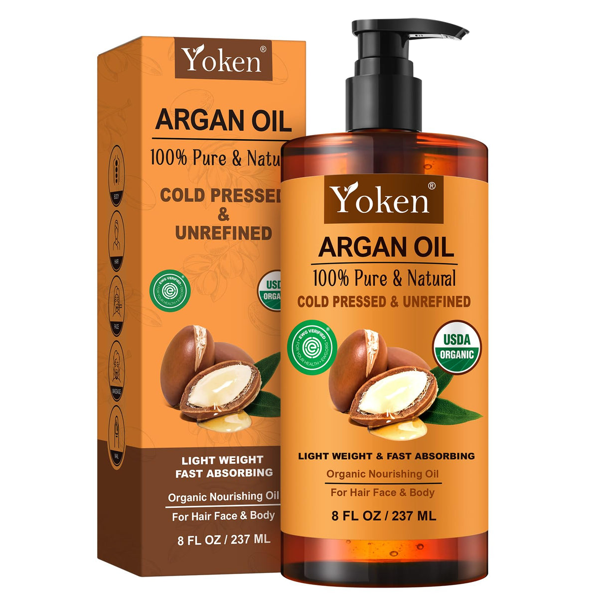 Yoken bottle on bathroom vanity suggesting daily routine benefit