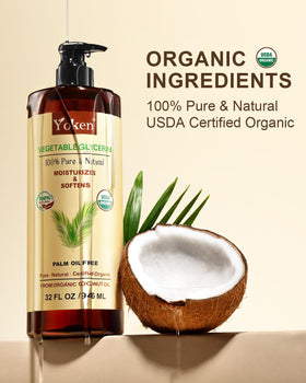 Close-up of Yoken label highlighting organic certification and ingredient transparency benefit