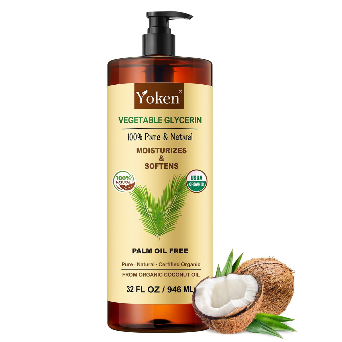 Yoken glycerin placed on bathroom shelf among skincare items suggesting daily routine benefit