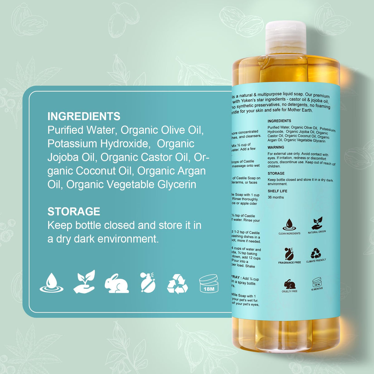 Yoken used as pet shampoo, lathering fur to rinse clean and soothe coat