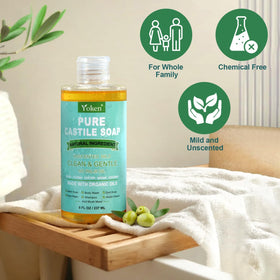 Yoken soap texture pouring to show concentrated, smooth consistency
