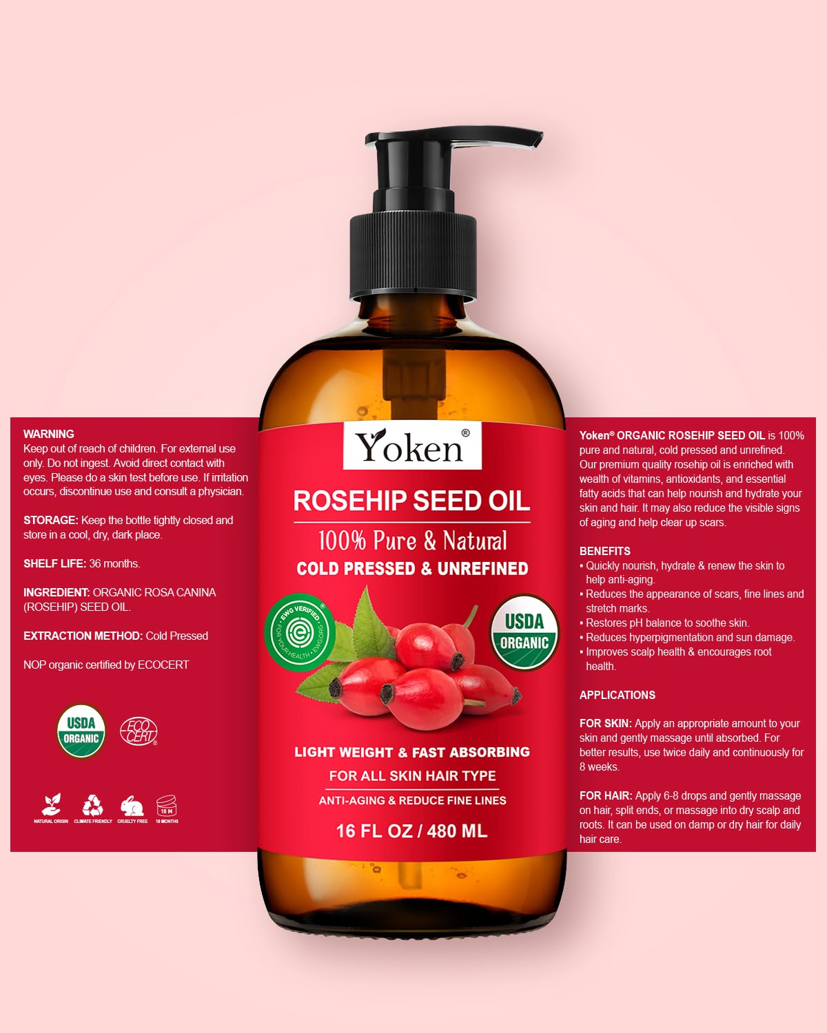 Yoken bottle on bathroom shelf in lifestyle scene suggesting daily self-care