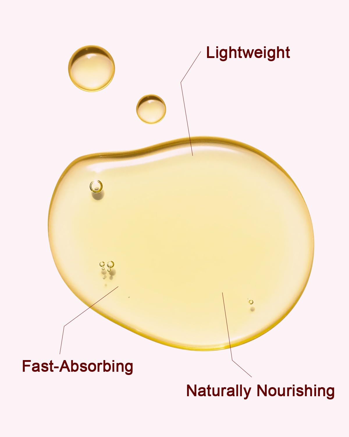 Yoken rosehip oil texture pool illustrating lightweight, non-greasy absorption