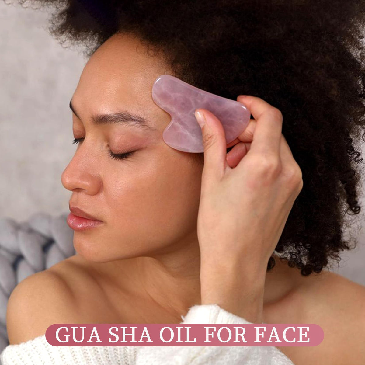 Yoken applied to cheek showing quick-absorbing hydration benefit
