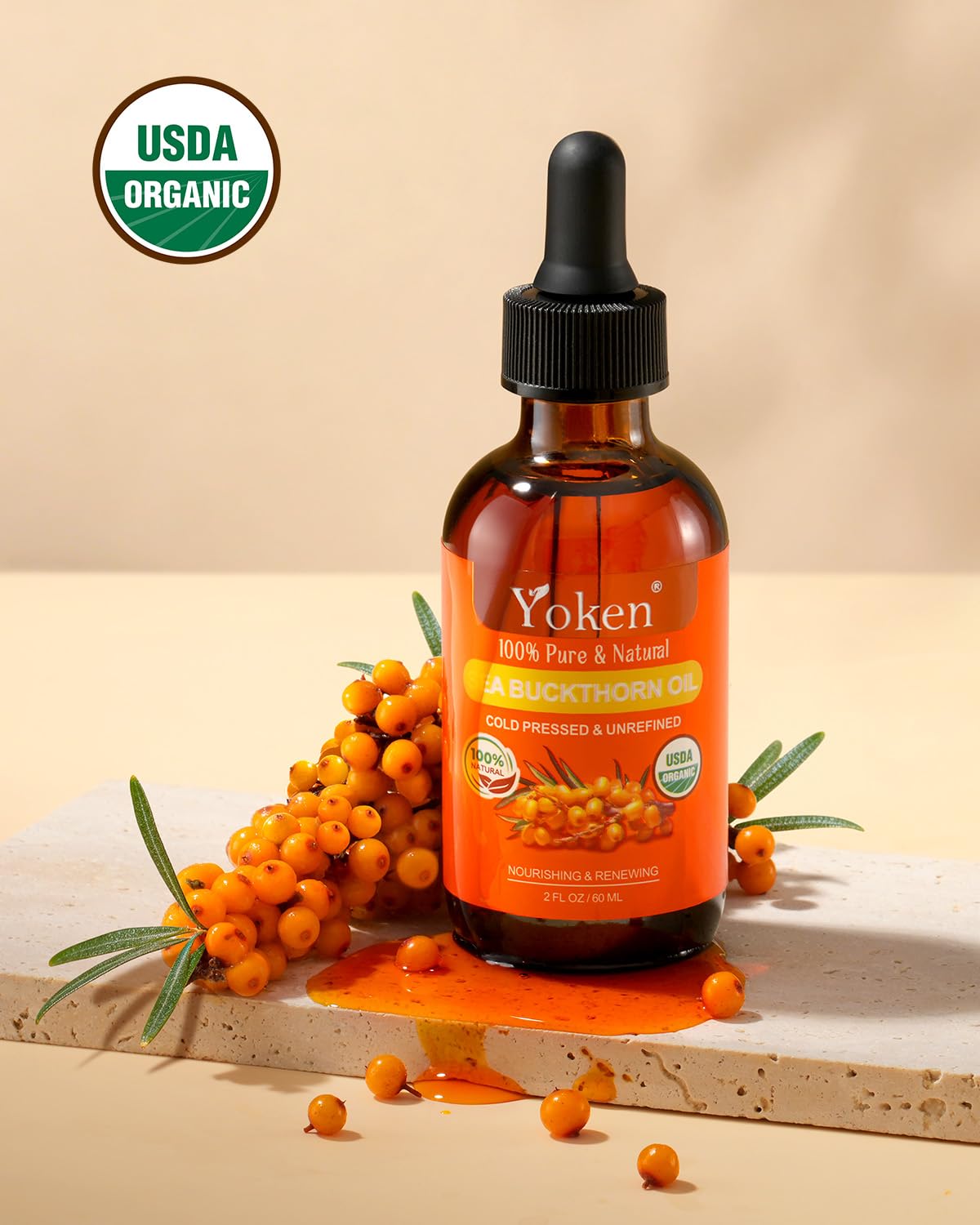 Yoken amber glass dropper bottle, keeps oil fresh and easy to dispense