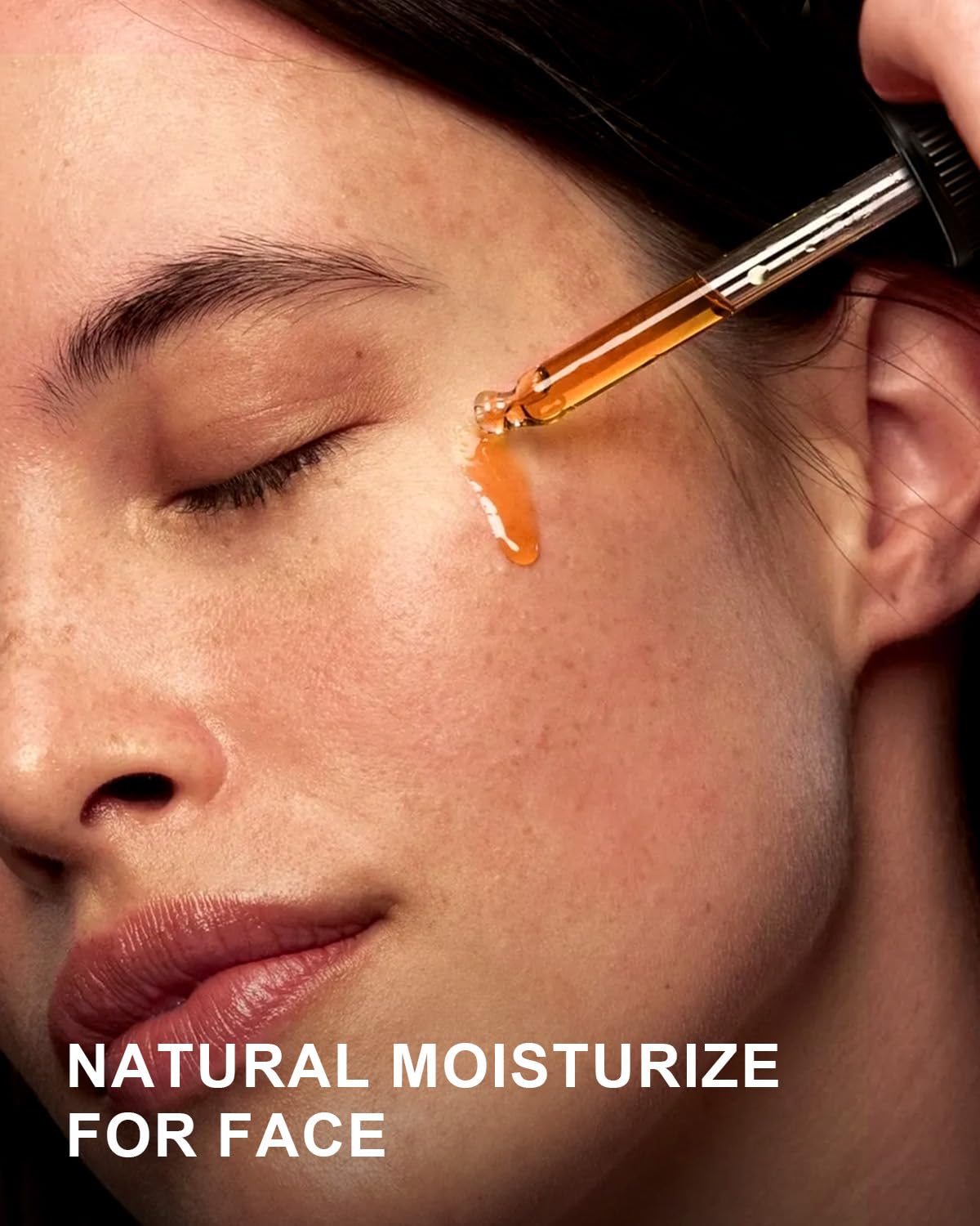 Yoken being applied to face as serum, boosts skin nourishment