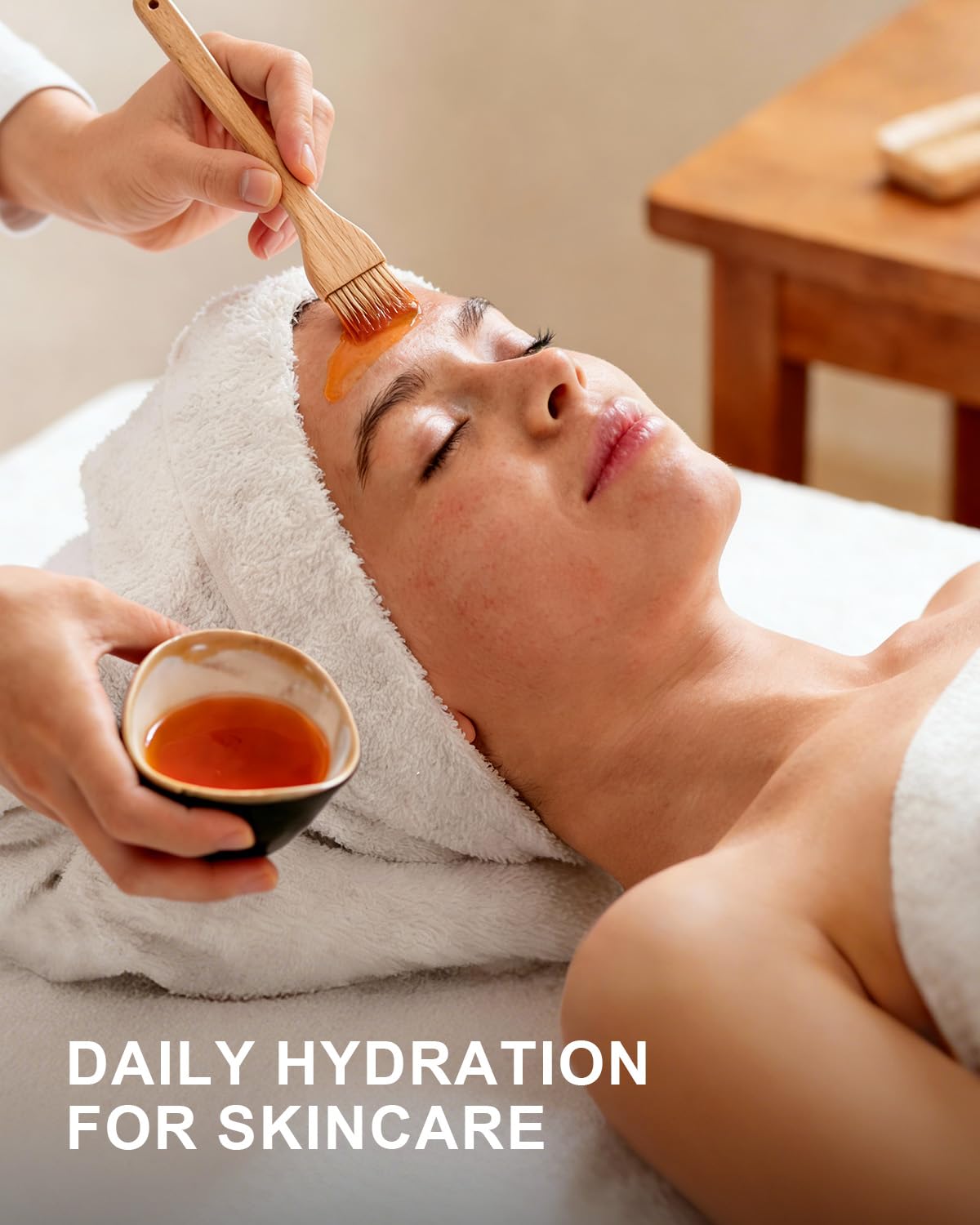Yoken mixed into hair mask, adds moisture and improves manageability