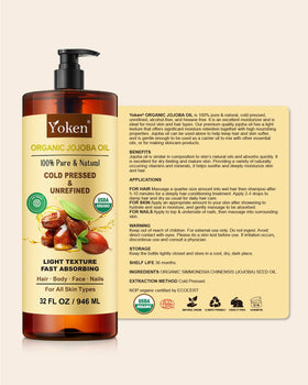 Yoken bottle held in hand showing 32 fl oz size for value supply