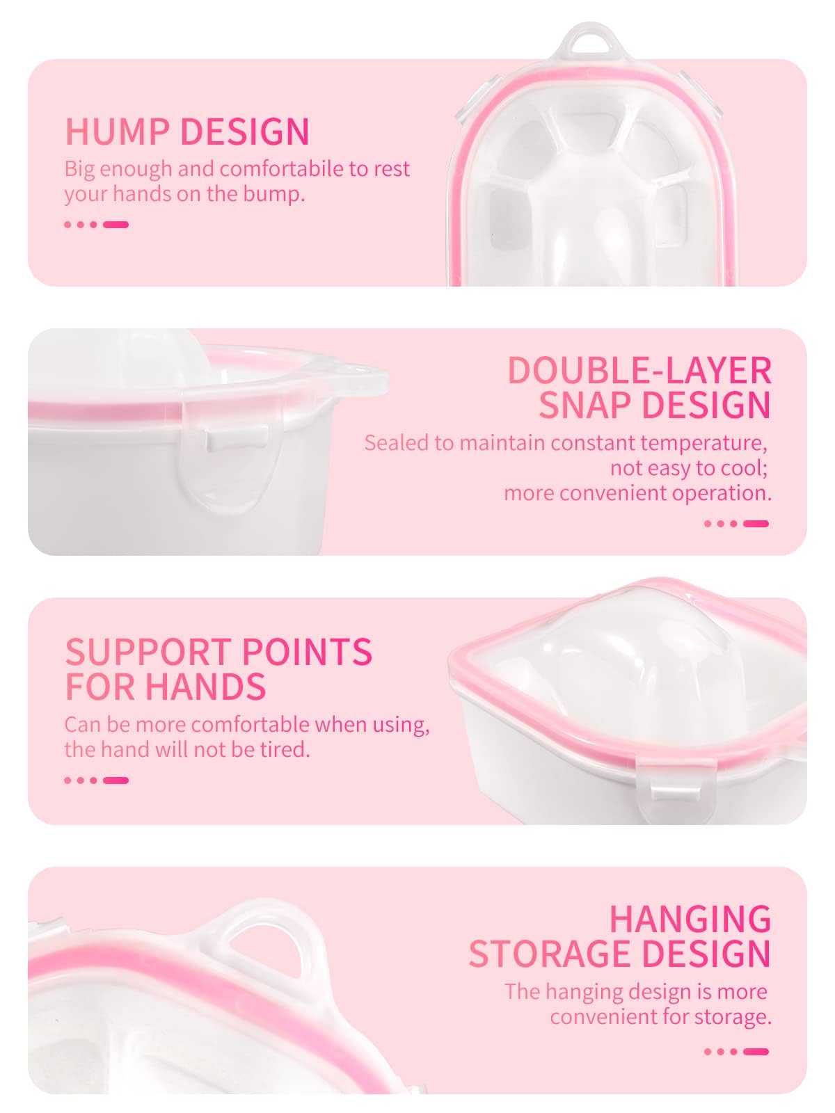 Yokilly bowls in use with finger soaking, speeding gel and dip powder removal
