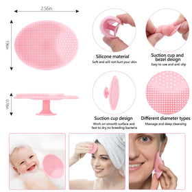 Yokilly face scrubber used on cheek to cleanse pores and massage skin