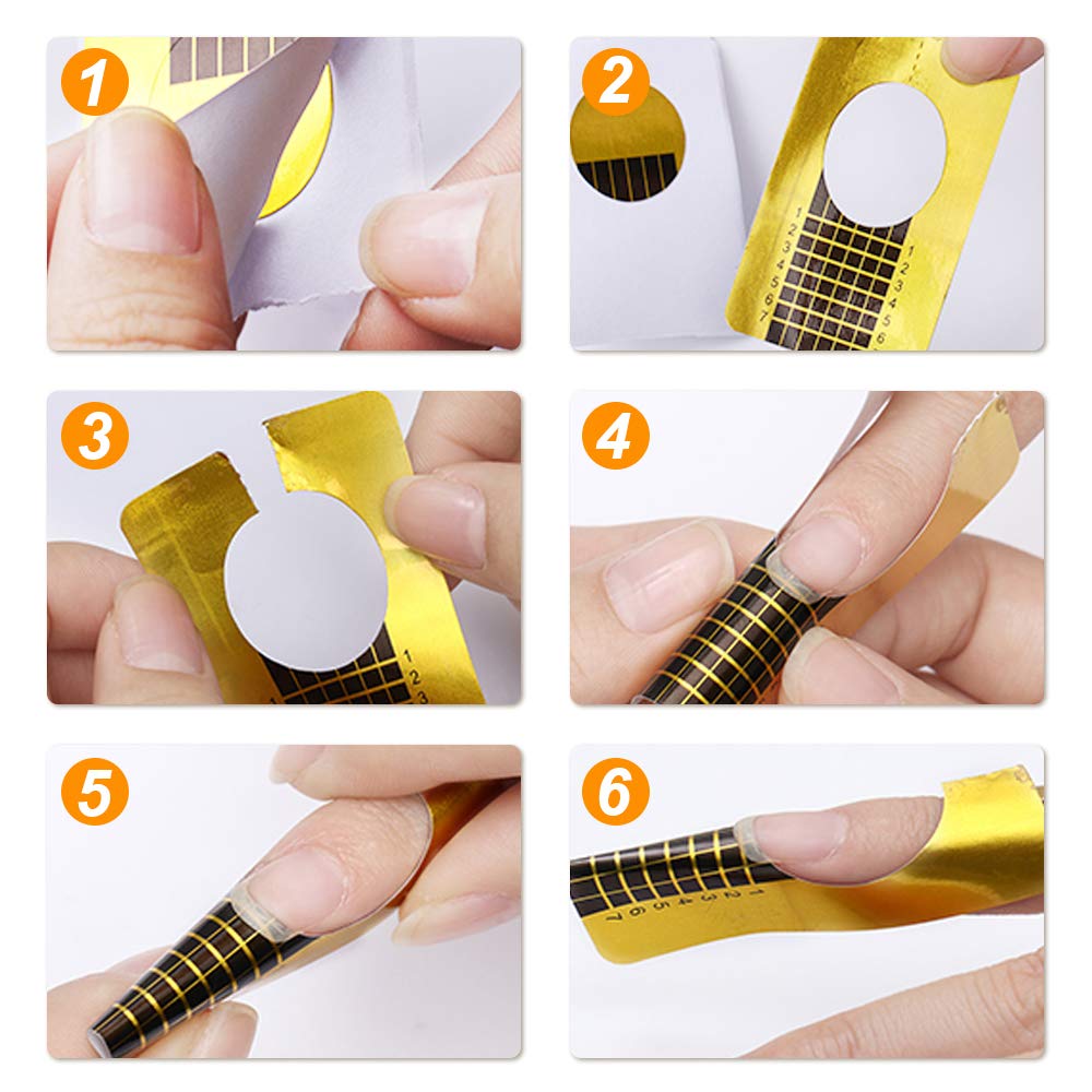 Yokilly nail form applied on finger during salon use for steady sculpting