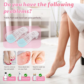 Yokilly top view with toes demonstrating focused toe-only soak