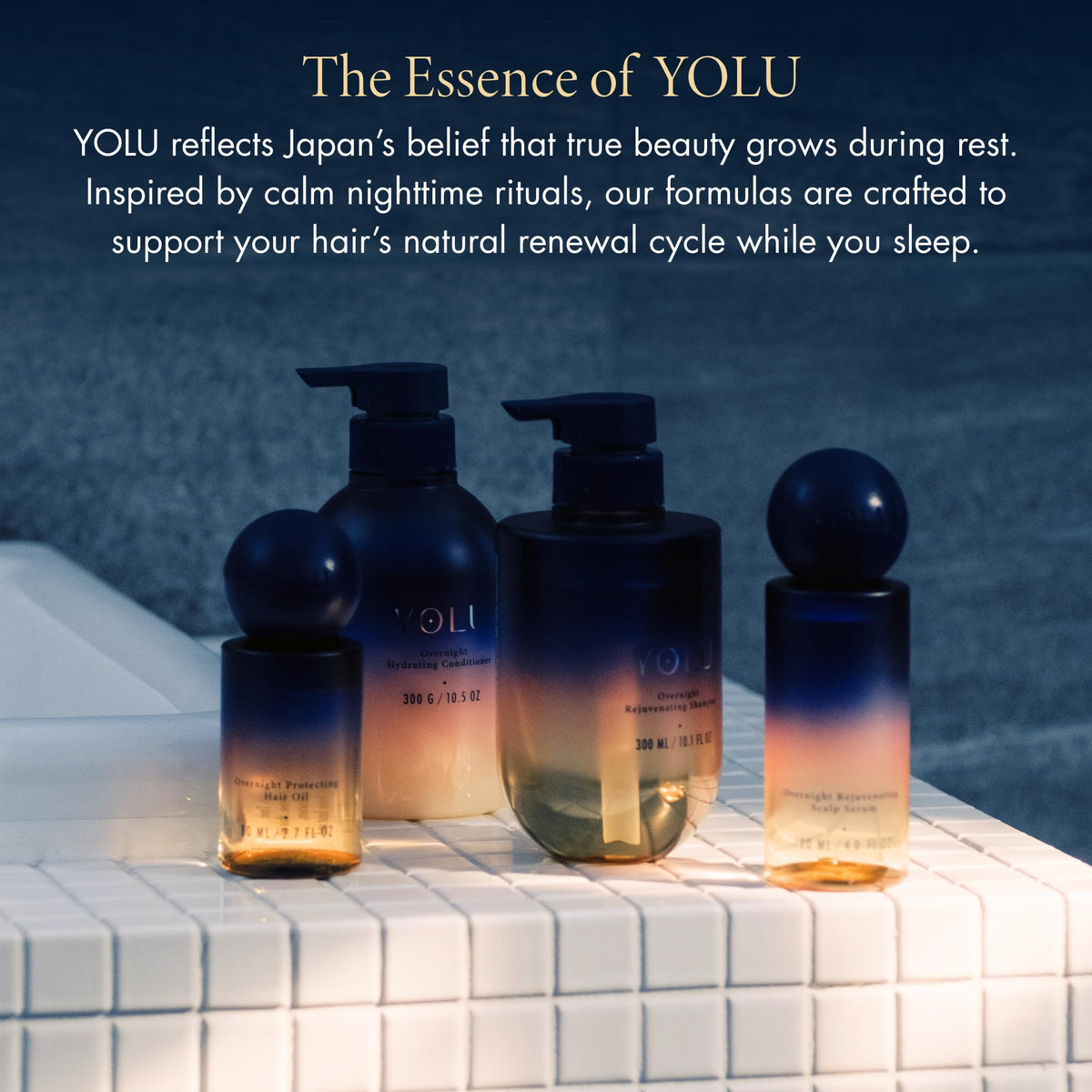YOLU product beside pillow in bedroom suggesting calming bedtime routine