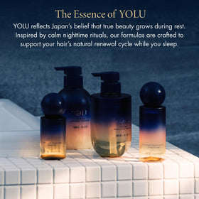 YOLU product beside pillow in bedroom suggesting calming bedtime routine