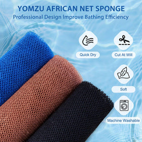 YOMZU being used to scrub back in shower demonstrating thorough coverage