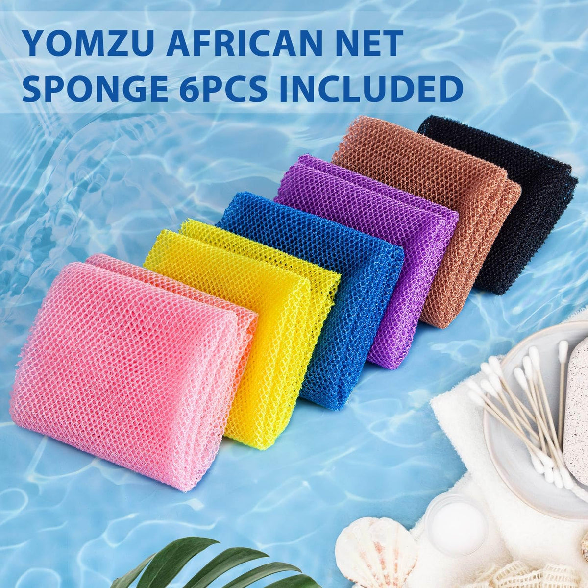 YOMZU nets hanging to dry in bathroom showing quick-dry, hygienic storage