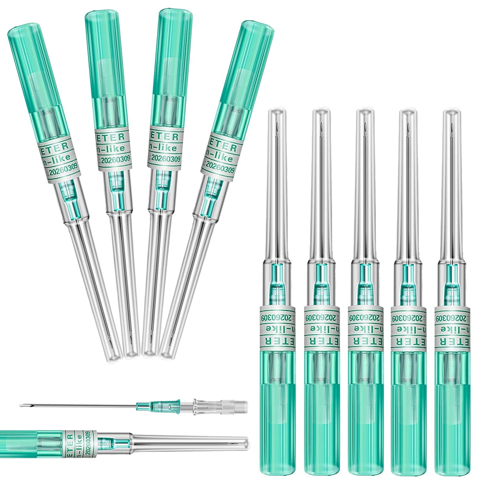 YONGDA front packaging showing ten sealed 18G catheter needles for safe piercings