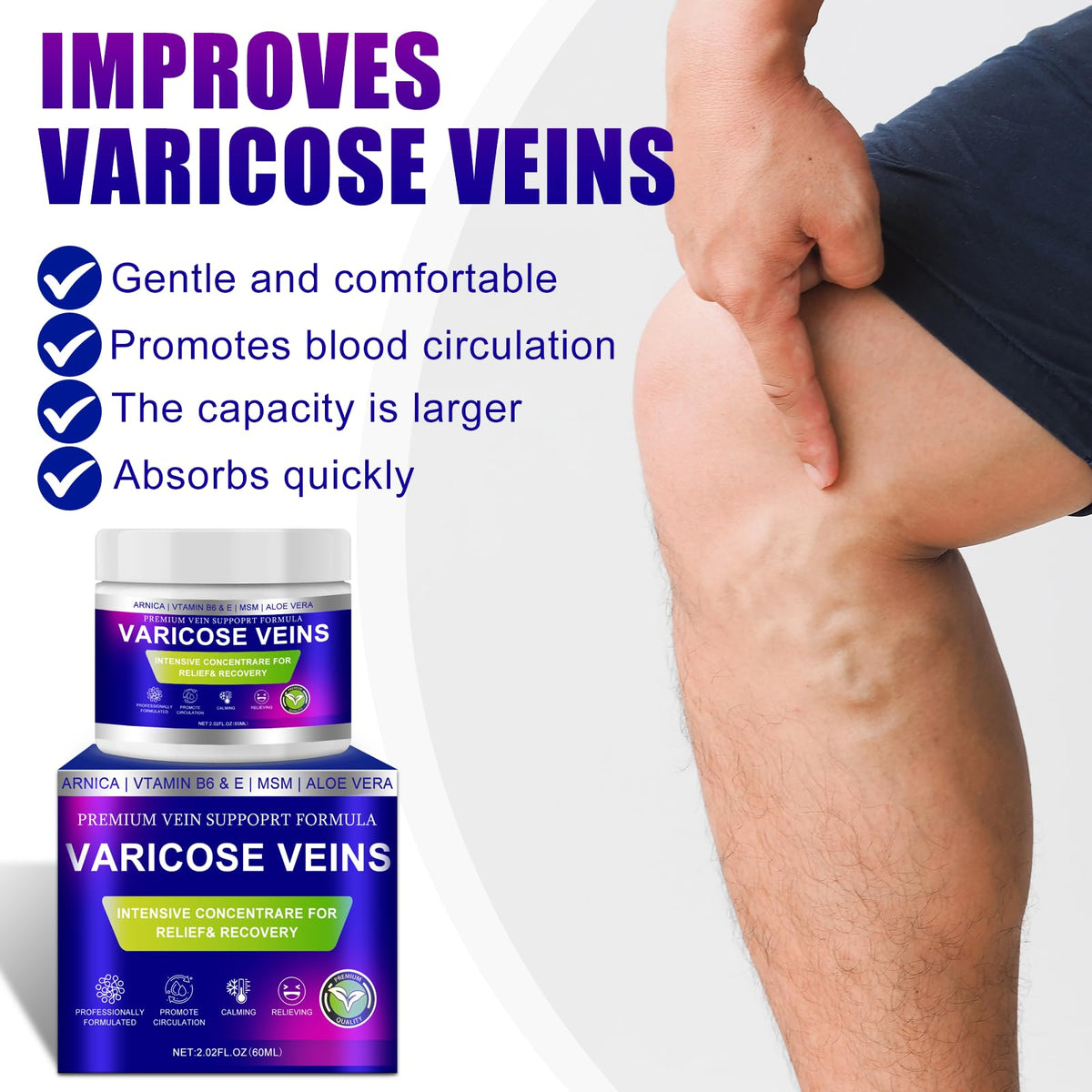 Yongsenina before and after leg photos showing reduced visibility of veins